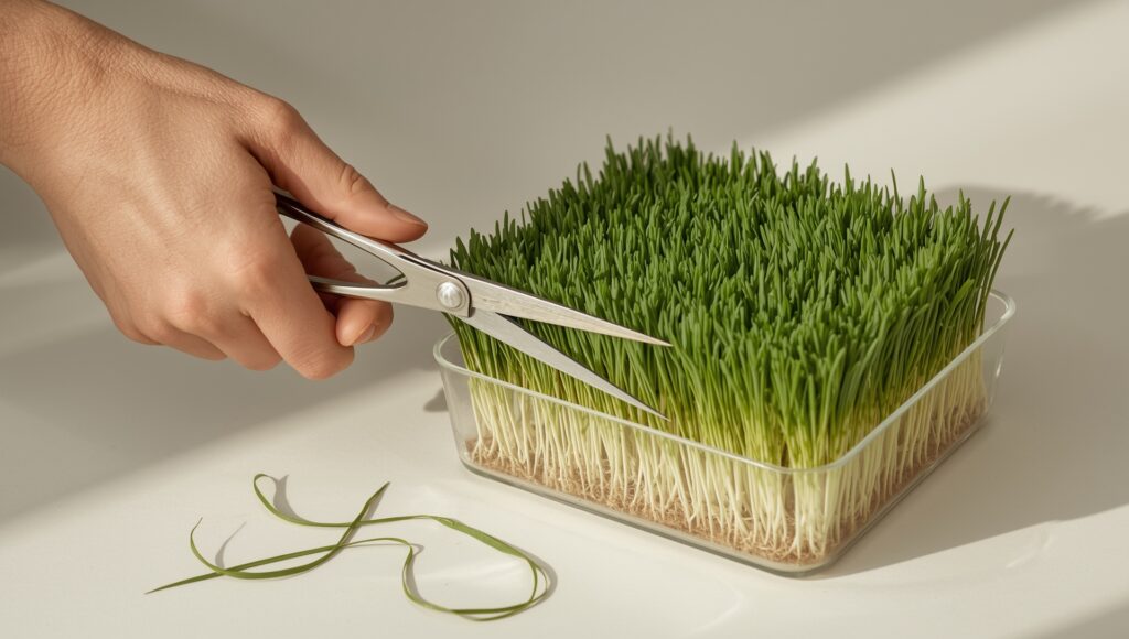 Harvesting Wheatgrass